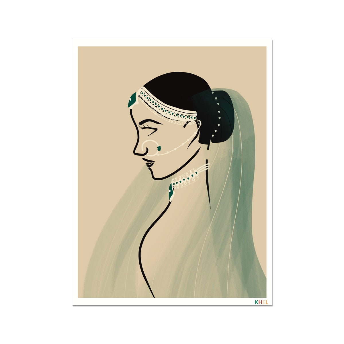 'MONSOON RANI' Minimalist Cultural Fine Art Print