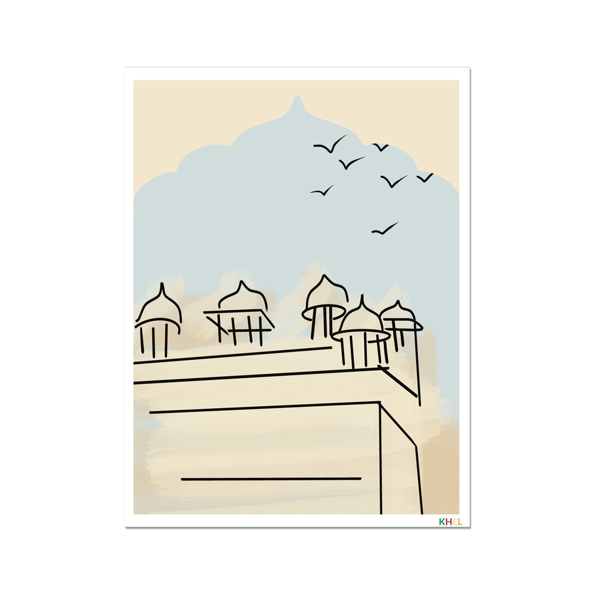 'JAIPUR SKIES' Minimalist Cultural Fine Art Print