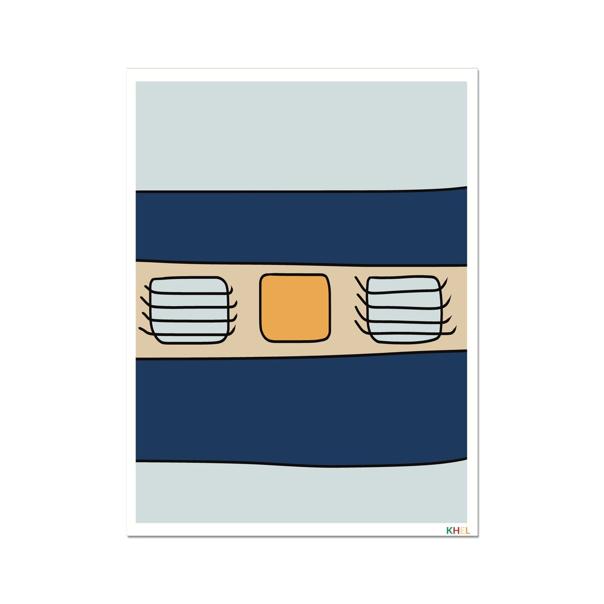 'RAIL GADDI' Minimalist Cultural Fine Art Print