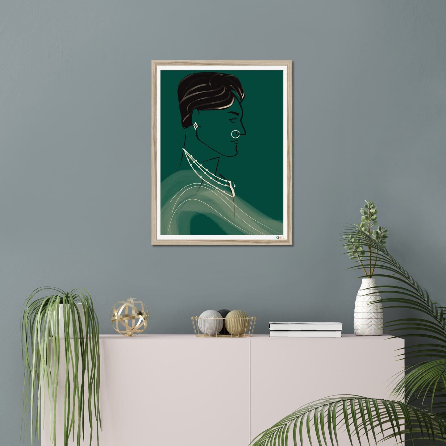 'MONSOON NIGHT RAJA' Minimalist Cultural Fine Art Print