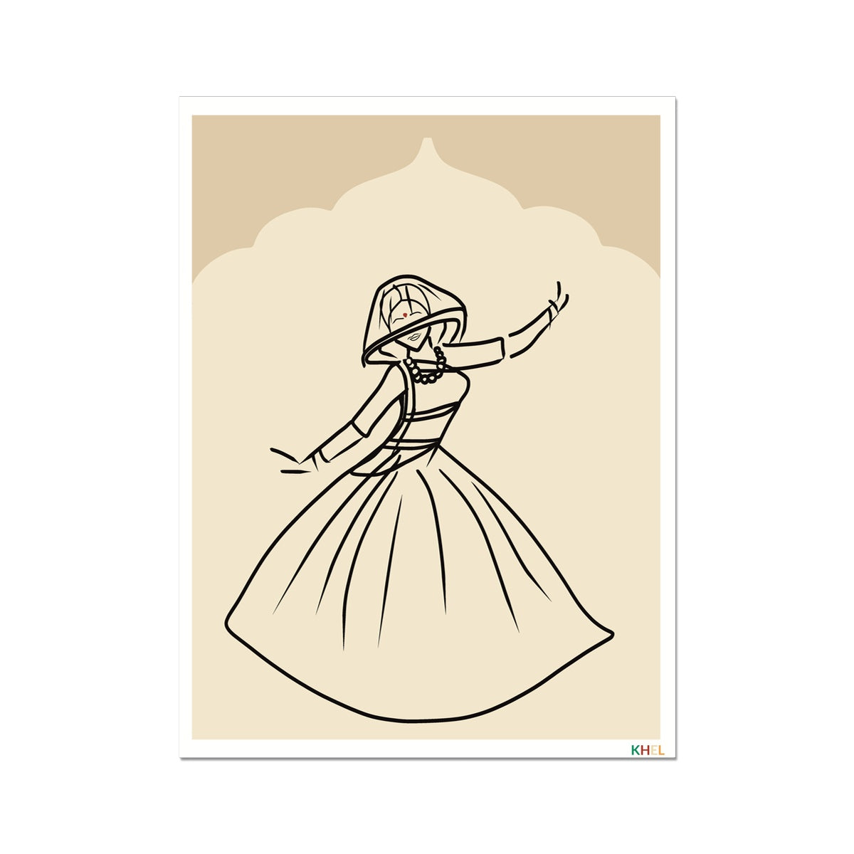 'GHOOMAR' Minimalist Cultural Fine Art Print