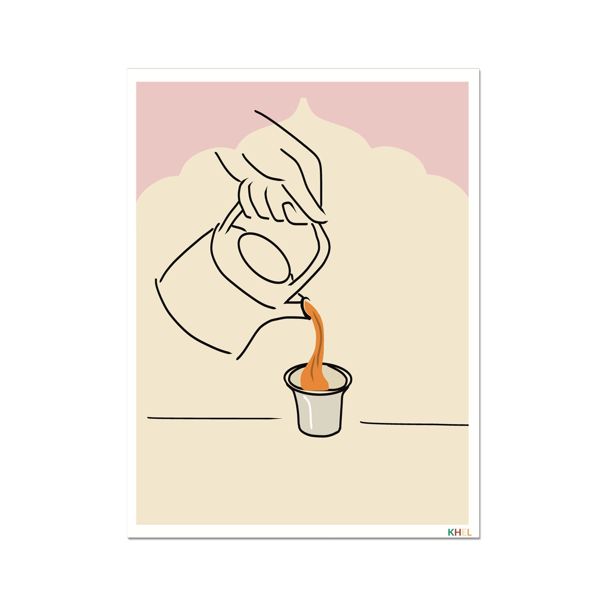 'GHAR KA CHAI' Minimalist Cultural Fine Art Print