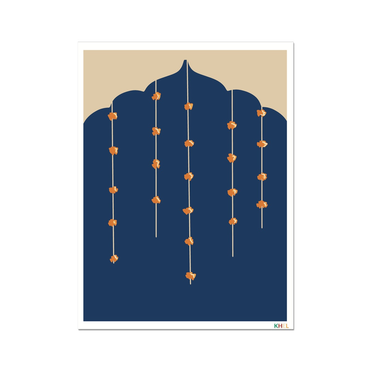 'PHOOL MAHAL NIGHT' Minimalist Cultural Fine Art Print